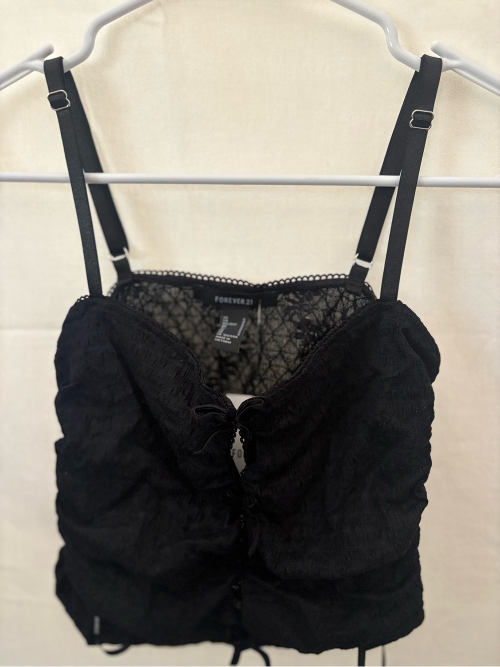 Forever 21 Black Lace Cami Bralette Top